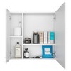 GlasFlength Decorative Wall Mirrors Wall Art Bathroom Decor Cabinet Wall Mount Vanity Medicine with Mirror for Bathroom, Black, 5.4"*17.7"*19.5" - 4 of 4