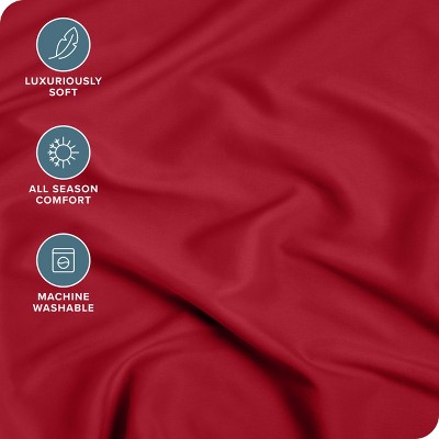 Queen Red Ultra-Soft Microfiber Deep Pocket Fitted Sheet