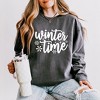 Simply Sage Market Women's Lightweight Garment Dyed Graphic Sweatshirt Winter Time Snowflakes - 2 of 4