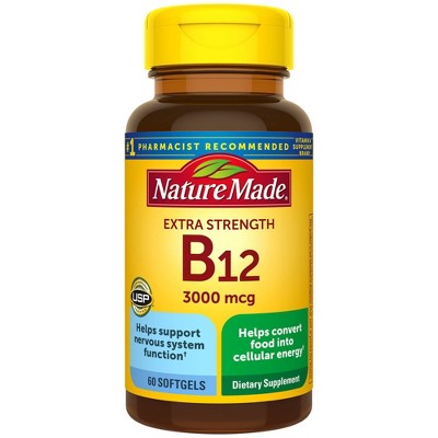 Nature Made Extra Strength Vitamin B12 3000 mcg Softgels - 60ct