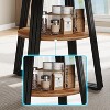 47.2" Round Dining Table for 4-6, Farmhouse Kitchen Table with Storage Shelf, Sturdy Metal Legs, Space-Saving Circle Table - 3 of 4