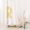 Deny Designs April Lane Art Block Monogram Shower Curtain - 2 of 3