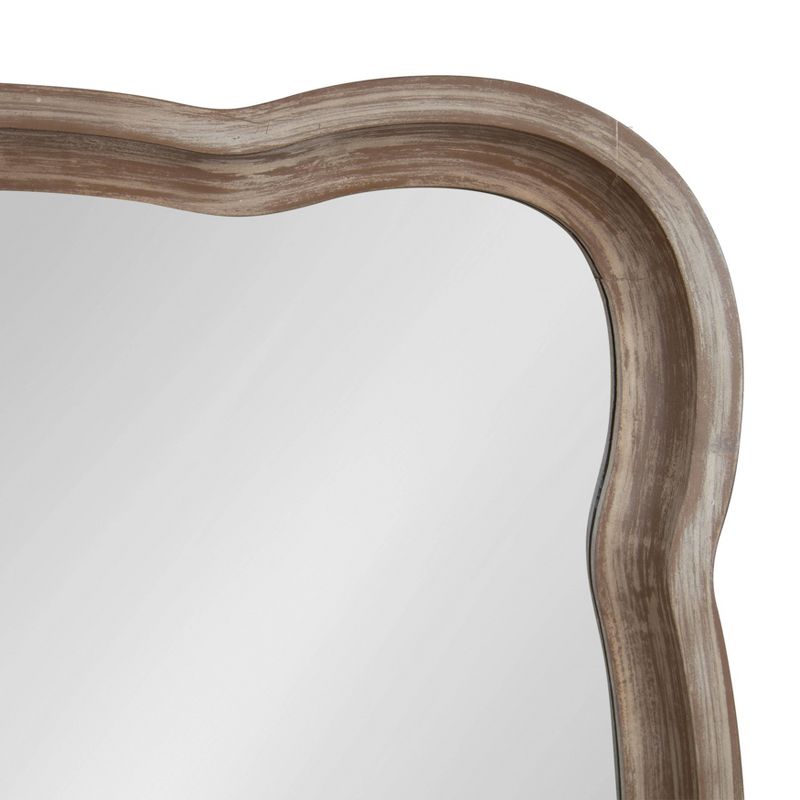 24&#34; x 38&#34; Hatherleigh Scallop Wood Wall Mirror Rustic Brown - Kate and Laurel, 4 of 7