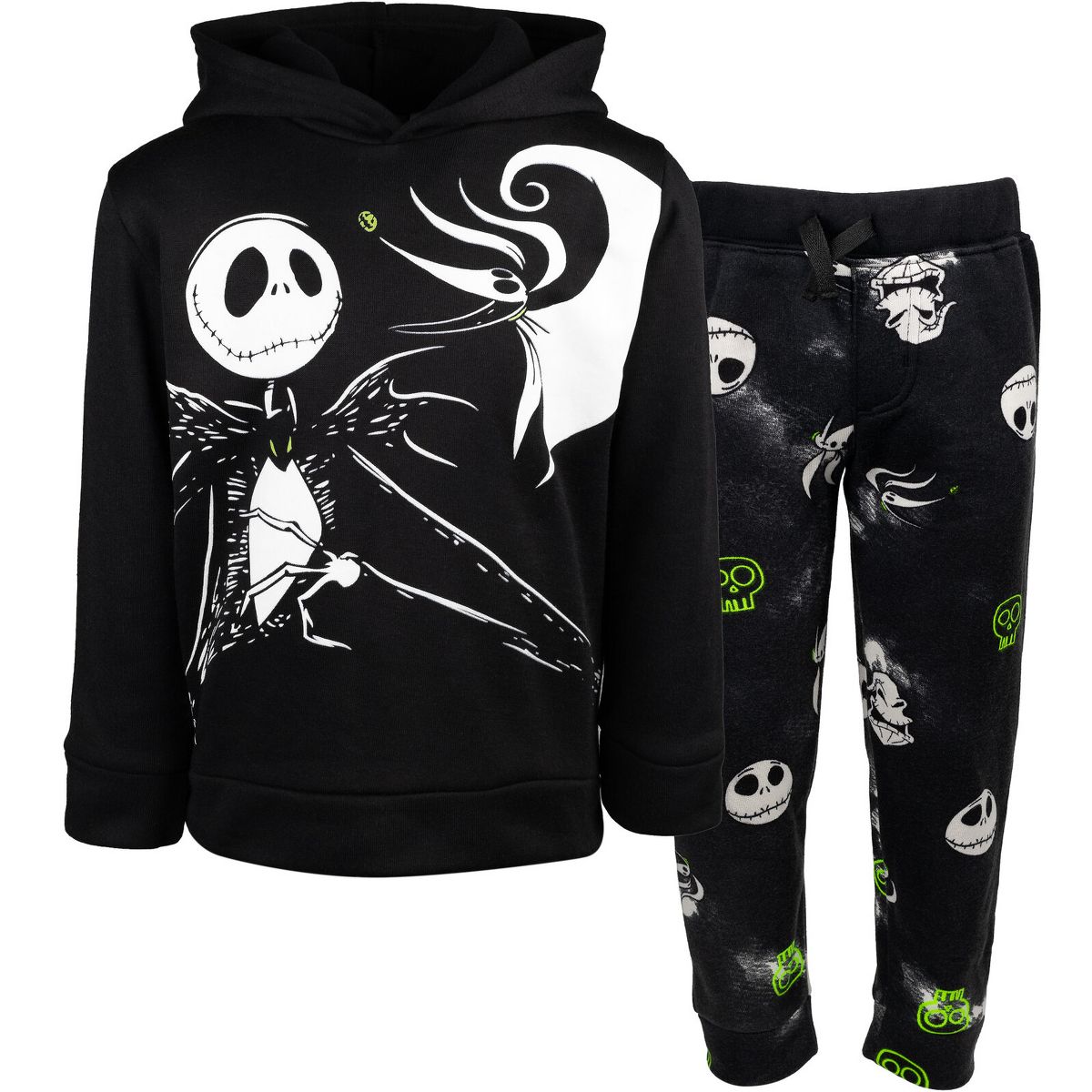 Disney Nightmare Before Christmas Toddler Boys' Fleece 2-Piece Hoodie and Joggers Set - thumbnail 9