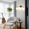 POWLIG Modern Vanity Light Fixture - Bathroom Mirror Lighting with Milk White Glass Globe Shades - 4 of 4