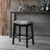 OUTSUPPLY Contemporary Saddle Counter Stool, Backless Design Stool for Kitchen Islands & Bars, Easy Assembly - 2 of 4