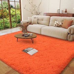 LOVEVOOK Area Rugs for Living Room Bedroom, Fluffy Shag Rugs, Modern Indoor Floor Carpet for Home Decor Aesthetic 4x6 Feet - 1 of 4