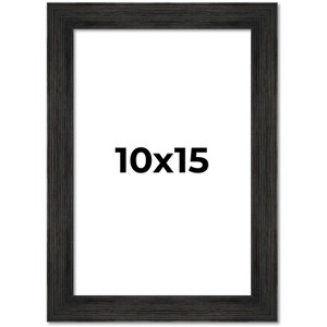 PosterPalooza | 10x15 Wide Barnwood Picture Frame, UV Acrylic, 6 Finishes - Grey, Brown, White, and Black - 1 of 4