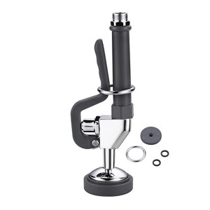 WOWOW 7/8-20UNEF Pre Rinse Sprayer with Black Handle Rubber Nozzles for Commercial Sink Faucet - 1 of 4