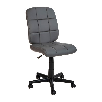 Emma And Oliver Mid-back Gray Fabric Pillow Top Ergonomic Task Office Chair  : Target