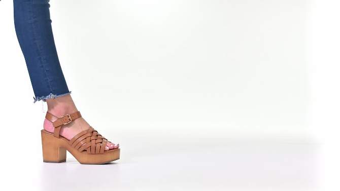 Journee Collection Womens Addisyn Tru Comfort Foam Woven Detail Clog Sandals, 2 of 11, play video
