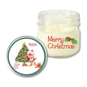 Courtside Market Strawberry Shortcake Merry Christmas Tree 4 oz Candle - 1 of 3