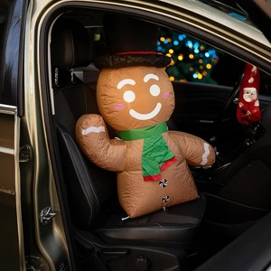 Zone Tech Christmas Blow-Up Decor for Cars - 12V Car Blower Plug LED Lights Decoration Outdoor Inflatables for Automotive Christmas Decor - 1 of 4