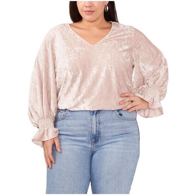 Vince Camuto Womens Blouson Sleeve Pullover Blouse
