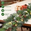 Acekool Frosted Holiday Decor Set with Wreath, Garlands, and Swags, Pinecone and Berry Accents, Indoor Outdoor Decoration - 3 of 4