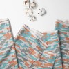 Bacati - Jungle Safari Camo Boys Aqua/Orange Muslin 100 percent Cotton Muslin Universal Baby US Standard Crib or Toddler Bed Fitted Sheet - 2 of 4