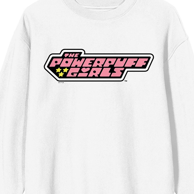 Powerpuff Girls Team Buttercup Crew Neck Long Sleeve White Adult Sweatshirt, 2 of 5