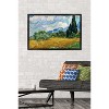 Trends International Wheat Field with Cypresses Framed Wall Poster Prints - 2 of 4