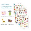 Wrapables Motivational Reward Vinyl Stickers, Food & Animals, 8 sheets (160pcs), - 2 of 4