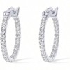 Silver Hoop Earrings 30/15mm Fashionable Temperament and Popular Styles, Low Allergy Suitable for Women To Wear - 3 of 4