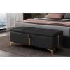 NicBex Storage Ottoman Bench for Bedroom,15.6 Inch Wide Modern Storage Bench with Metal Legs,Ottoman for Living Room,Bedroom,Entryway,Black - 2 of 4