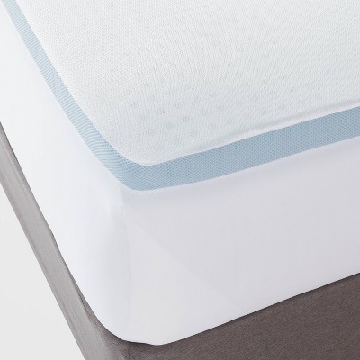 Twin 2" Cooling Gel Mattress Topper White  - Made By Design™