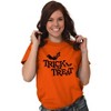 Happy Halloween Trick or Treat Bats Graphic T Shirt Men or Women Brisco Brands - 4 of 4