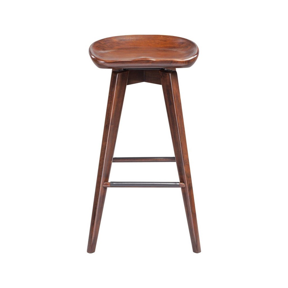 Photos - Chair Bali 31" Barstools Hardwood/Espresso - Boraam: Fixed Height, Backless, 300