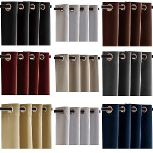 Legacy Decor Blackout Room Divider Panel Privacy Partition Heavyweight Premium Fabric Thermal Insulated Grommet Top - 1 of 4