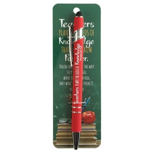 Dicksons Teachers Plant Seeds of Knowledge Red 6 inch Metal Ballpoint Pen - 1 of 2