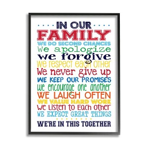 Stupell Industries In Our Family Rainbow Typog, 24" x 30" - 1 of 4