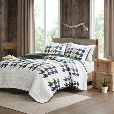 3pc Hudson Oversized Cotton Quilt Mini Set Green