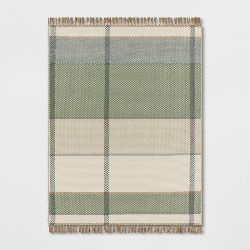 Oversized Plaid Outdoor Rug - Threshold™ designed with Studio McGee, 1 of 5