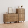 Modern Wooden 5/6 Drawer Dresser with Vintage Pattern Design - 3 of 4