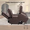Oversized Power Lift Recliner Chair,Electric Recliner with Heat & Massage,PU Leather Lift Chair with Side Pockets,Cup Holders and Wide Seat for Home - 4 of 4