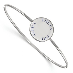 Black Bow Jewelry Sterling Silver Theta Phi Alpha Greek Life Bangle Bracelet 7 Inch - 1 of 3