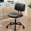 FONTOI Task and Office Chairs, Office Chair with Cross-Leg and Adjustable Height, Armless Swivel for Home Office, Black, 18.5"*33.8"*27.1" - 4 of 4