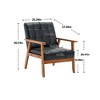 NicBex Accent Chair Set of 2 with Side Table Mid Century Modern Lounge Chair Comfy Chair Arm Chair for Living Room - 4 of 4