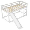 Kumasinova Twin-Over-Twin Low Bunk Bed with Convertible Slide & Ladder, Sturdy Wooden Bed Frame with Safety Bar, Kids' Bunk Bed/Gaming Beds - 3 of 4