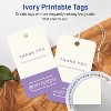 Avery 2" x 3-1/2" Rectangle Rounded Corner Tags, Matte Ivory, 200ct - 2 of 4