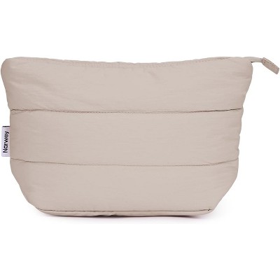 Narwey Puffy Makeup Bag for Purse Travel , Puffer Cosmetic Bag Makeup Zipper Pouch, Cute Make Up Organizer Bags,