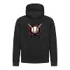 Everyday Kids Baseball Boys Pullover Hoodie – Bold Home Plate, Crossed Bat & Baseball Sweatshirt - 2 of 4