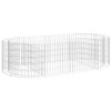 vidaXL Galvanized Iron Arched Gabion Basket, Decorative and Sound-Insulating Garden Barrier with Durable Construction and Wide Application, Silver - 2 of 4