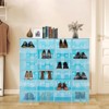 YIYIBYUS 24 Pack Plastic Stackable Foldable Shoe Storage Boxes - 2 of 4