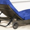 Resenkos Patio Wicker Chaise Lounge Chair Resenkos , Adjustable Backrest Sun Lounger With 2 Wheels, Outdoor PE Rattan Lounger, Relaxation Essential, - 4 of 4