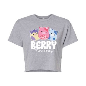 Women's - Squishmallows - Berry Moooody Cropped Graphic T-Shirt - 1 of 4