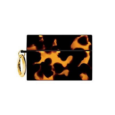 Flaunt Square AirPods Pro (1st/2nd gen.) Case - Tortoise Print with Gold Ring Clip