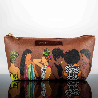 Pardon My Fro | Squad Espresso Cosmetic Bag : Target