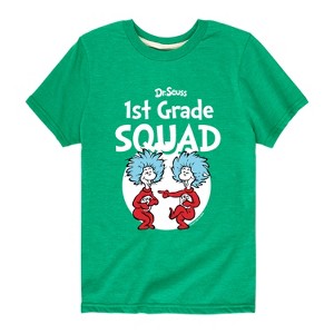 Boys' - Dr. Seuss - Thing 1 Thing 2 1st Grade Squad Short Sleeve Graphic T-Shirt - 1 of 4