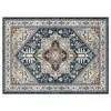 Vintage boho washable soft rug. Low-pile, anti-slip, stain-resistant. Floral distressed, non-shedding. For bedrooms, living/dining rooms - 2 of 4